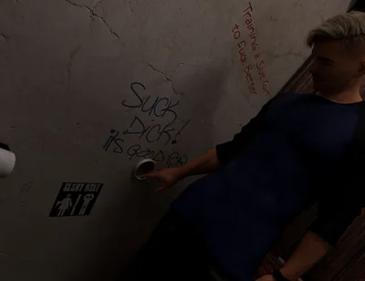 Hunk Empire 1 - Interesting Glory Hole in the Male Bathroom