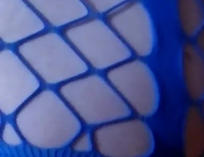 Amatuer Crossdressor in Blue Body Stocking