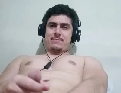 Handsome Stud Jerking Big White Cock