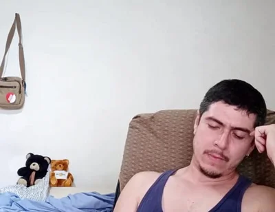 Handsome Guy Playing with Cock and Cum