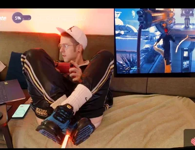 Playing Star Wars with Lightsword in Ass