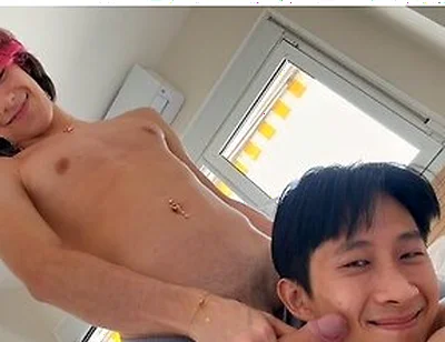 Real Life - Hung Uncut Twink Fucks His Asian Boyfriend In Chastity