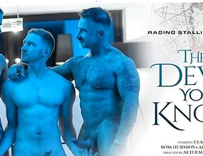 The Devil You Know - Raw Devotion In Chains - Sir Peter Sees Leander Worship Two Big-dick Stepdaddies