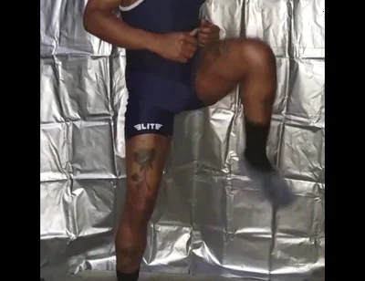 Exercising Wrestling Singlet (no Fap)