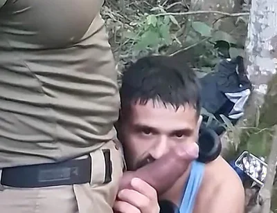 Sucking the Cop's Huge Cock