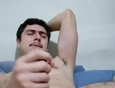 Horny Guy Jerking off Big Dick, Wait for Precum Spill Ending