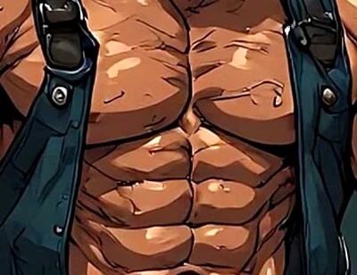 Erotic Ai Art Burly Men in Leather Harnesses