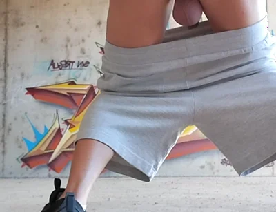 In a Thong Fingering Me Outdoors