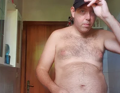 Nude in Bathroom with Hat