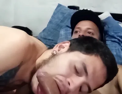Deepthroating Huge Latino Cock