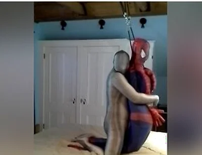 Zentai Croc Has Some Fun With Captured Dummy Spiderman