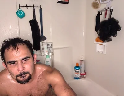 Bodybuilder Strokes Thick Cock After Workout in the Shower