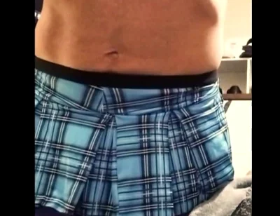 Cdmichelle Wearing Sexy Blue Skit Outfit