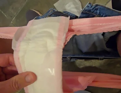 Big Pad Placement and Maxi-pad Changing Progress in Bathroom