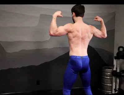 Post Workout Strip and Flex and Show off Then Get off!!