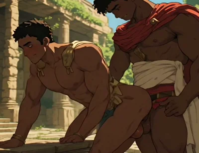 Ebony Compilation of Roman Soldier and Gladiator Cartoon Hentai Animation