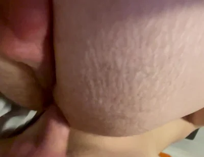 Boyfriend Fucks Me and Shoots His Load on My Used Hole