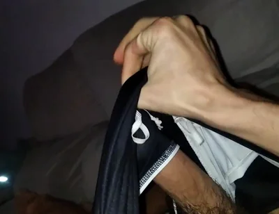 Bored Handsome Guy with Huge Cock Gets a Night Massage and Gets His Sperm Out