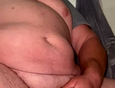 Fat Dirty Old Bear Smoking and Stroking on the Toilet