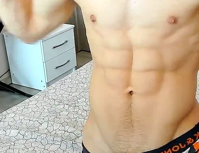 Young Russian Guy Show off Muscle