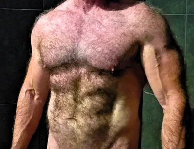 Hairy Dilf Showing Physique