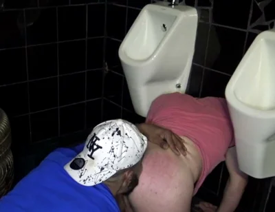 Slut Fucked Raw in Public Toilets by Arab