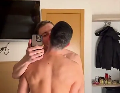 Frotting and Double Cumshots with Muscle Bro