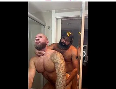 Muscular Hairy Bears Shower Fun Dominant Bear Top & Intense Chemistry