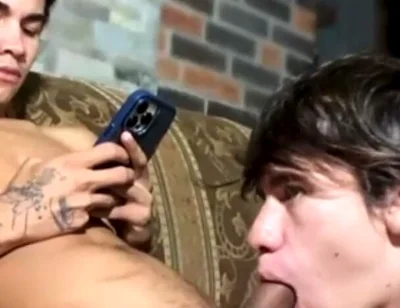 My Friend Let Me Suck His Cock While Checking His Phone