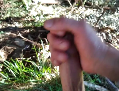 Old Man with a Huge Cock Went Out on a Hike and Squirted