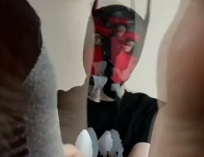 Playful Pup Tease Tickles Crotch Close