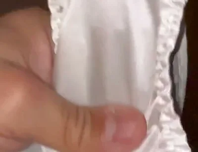 White Silky Panties Getting Drenched