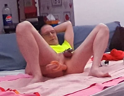 Cock Locked in Chastity and Anal Dildo Masturbation with Mike Essex