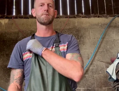 Farmer Wanks in Dirty Work Gear