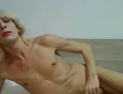 Transvestite Model Masturbates Naked With A Dildo In Her Mouth - Private Show