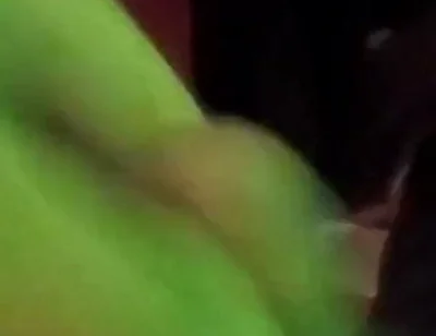 Cumming with a Green Glowing Light