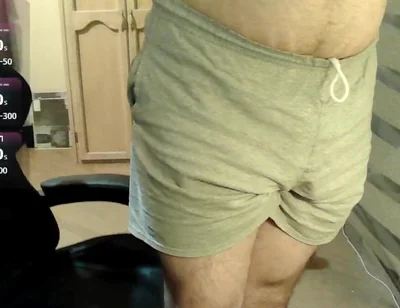 Cam jock teasing and squatting