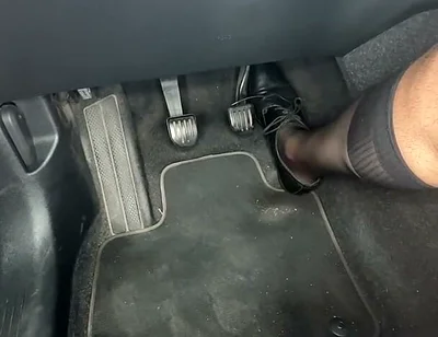 Playing in Socks in the Car
