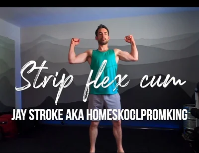 Watch Me Strip, Flex, and Slap My Cock Until I Cum Again