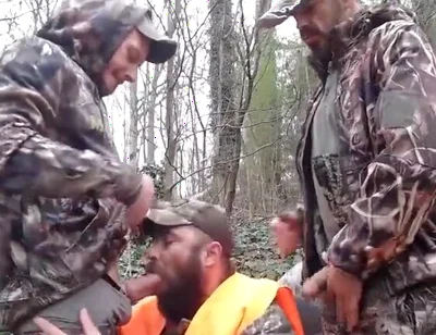 Sucking cocks outdoor