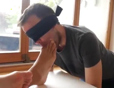 Arab master boy feet cleaner