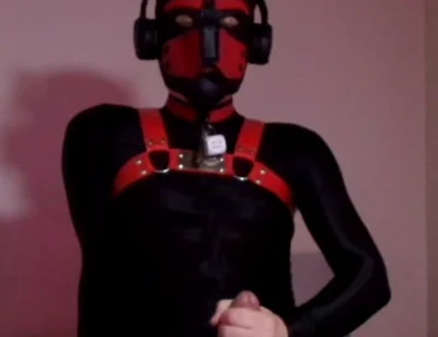 Needy Puppy Jerks His Cock on His Knees