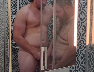 Big Bear Gets Into My Shower and Ends up Fucking My Fat and Hairy Ass