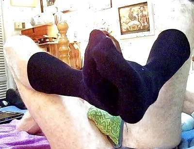 Jocked Showing Feet in Dress Socks Jo with Hairyartist