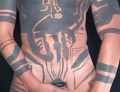 Painting on My Own Tattoos Naked