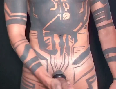 Painting on My Own Tattoos Naked