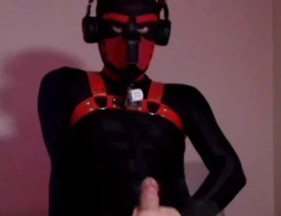 Needy Pet Jerks His Cock on His Knees