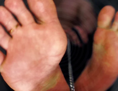 Chained to Master's Feet