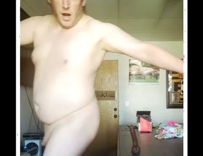 Lee Przybylowicz Leaving His Dildo on the Table by Suction Cup