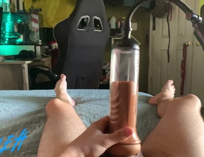 Playing with My New Penis Pump